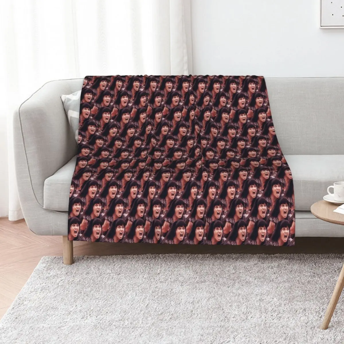 Angry Xena Throw Blanket Vintage Luxury Thicken Moving Blankets Sofas Of Decoration Multi-Purpose Shaggy Blankets