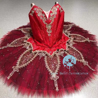 New custom red Esmilada Don Quixote Bachta Rey Monda Pakita variant ballet TUTU performance skirt adult and kids