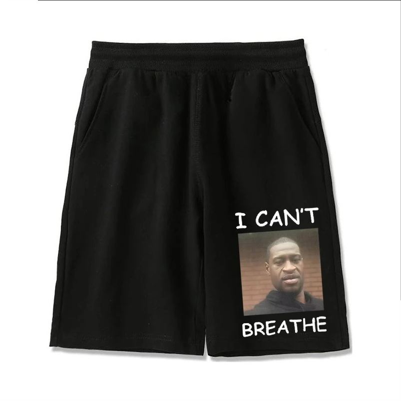 

Hot Selling Fashion New Style Fun I Can't Breathe Classic Retro Pattern Men's and Women's Outdoor Casual Shorts Big Size