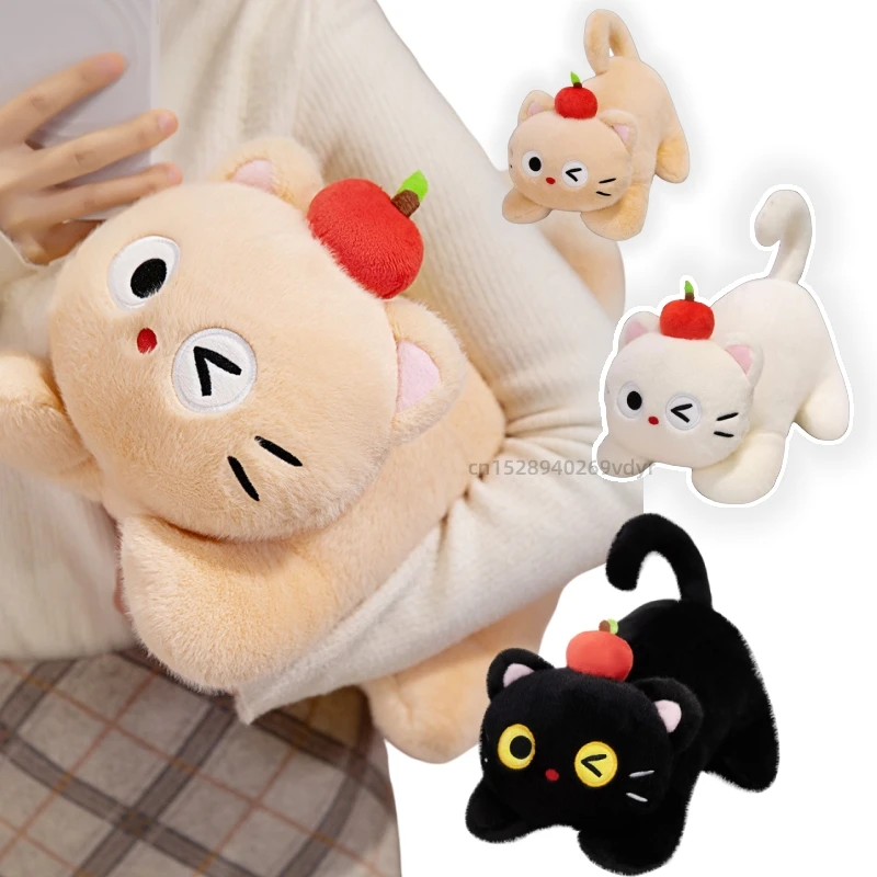 

Cute Apple Cat Pluh Toys Super Soft Baby Sleeping Comfort Doll Long Sleep Soft Pillow Sofa Cushion Christmas Birthday Gifts