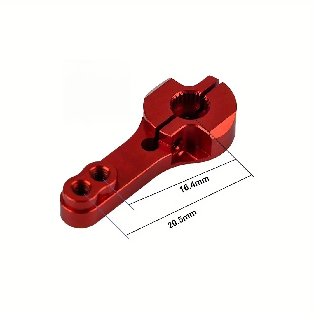 1PCS/2PCS/4PCS 빨간색/파란색 25T 표준 알루미늄 서보 혼 금속 팔 서보 부품 25T 금속 원격 제어 서보 로봇 팔