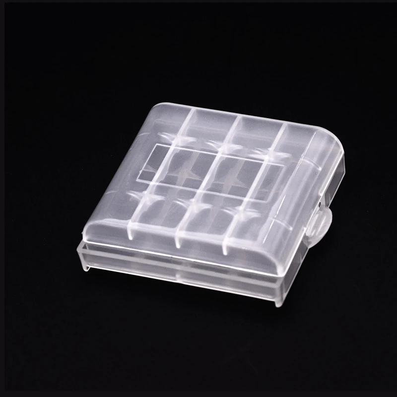 Kleurrijke Plastic Batterijhouder Hoesje 4 Aa Aaa Hard Plastic Opbergdoos Deksel Organizer Container 5 Kleur