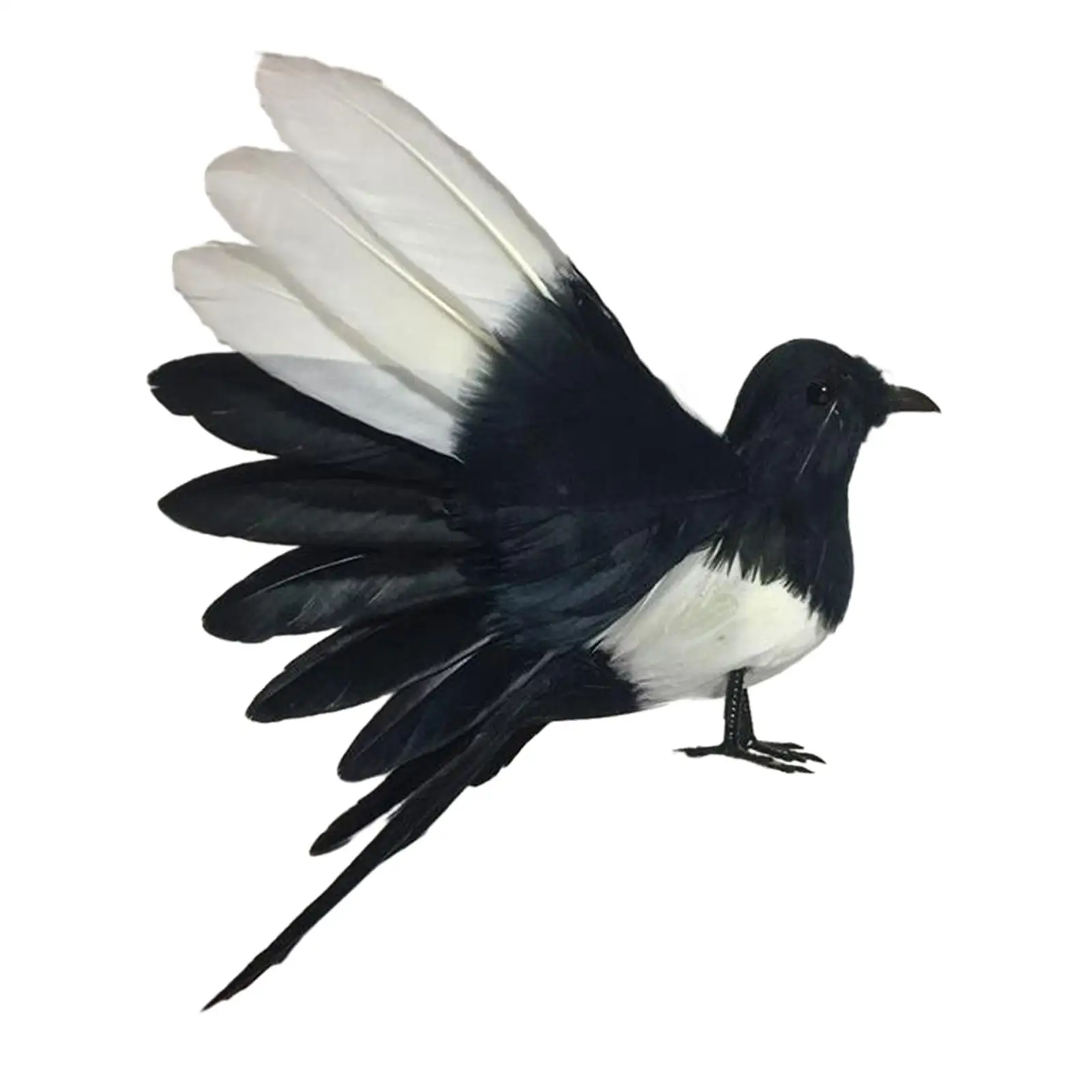 Magpie Simulation Bird Realistic Animal Lifelike Feathered Bird Model Bird Figures for House Garden Outdoor Yard Art Patio