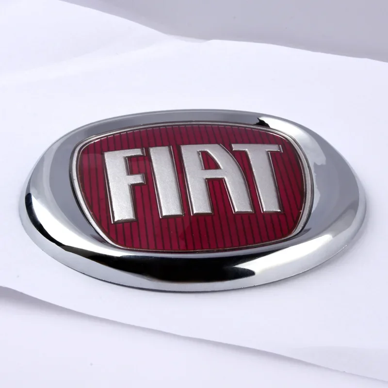 12 سنتيمتر ABS سيارة الجبهة بونيه مصبغة شعار شعار استبدال ملصق لشركة فيات 500 لينيا غراندي بونتو باندا FM0494S1 اكسسوارات السيارات #4