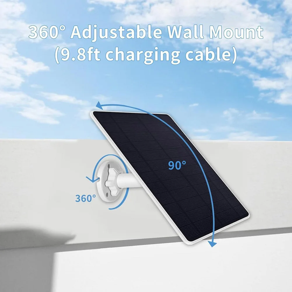 

12W Security Camera Solar Panel 360°Adjustable Mounting USB Solar Panel Camera Solar Panel Charger for Small Home Light System
