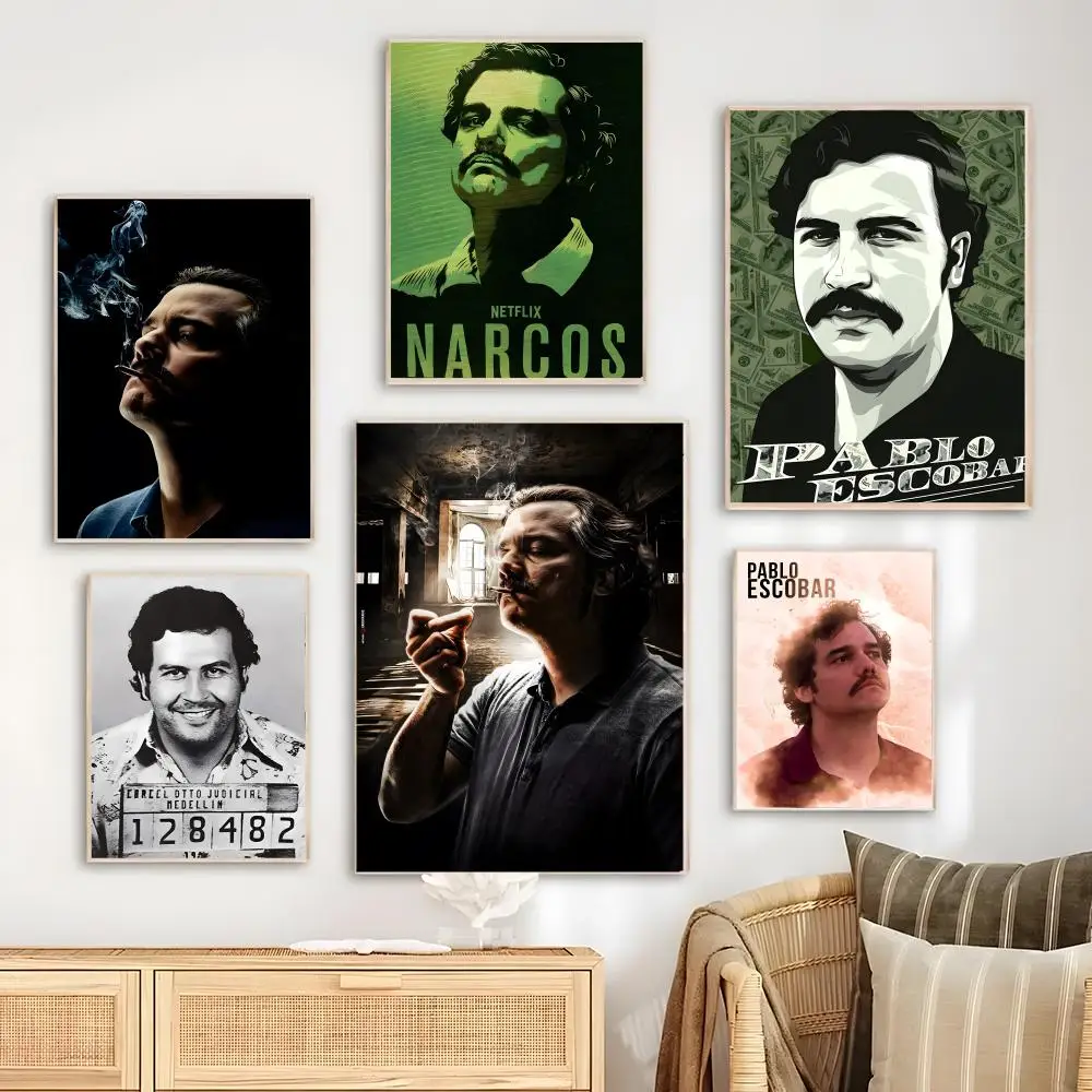 Lord Pablo Escobar Narcos Mugshot Poster Bedroom living room study & beyond self adhesive decor + perfect gift