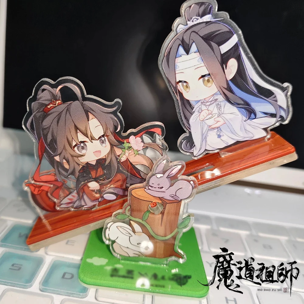Anime Mo Dao Zu Shi gran maestro del cultivo demoníaco Wei Wuxian Lan Wangji Cosplay soporte acrílico balancín placa de pie Prop