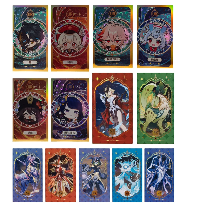 Anime Goddess Story Characters Hu Tao Yae Miko Ganyu Kamisato Ayaka Collection Card Christmas Birthday Gifts Children's Toys