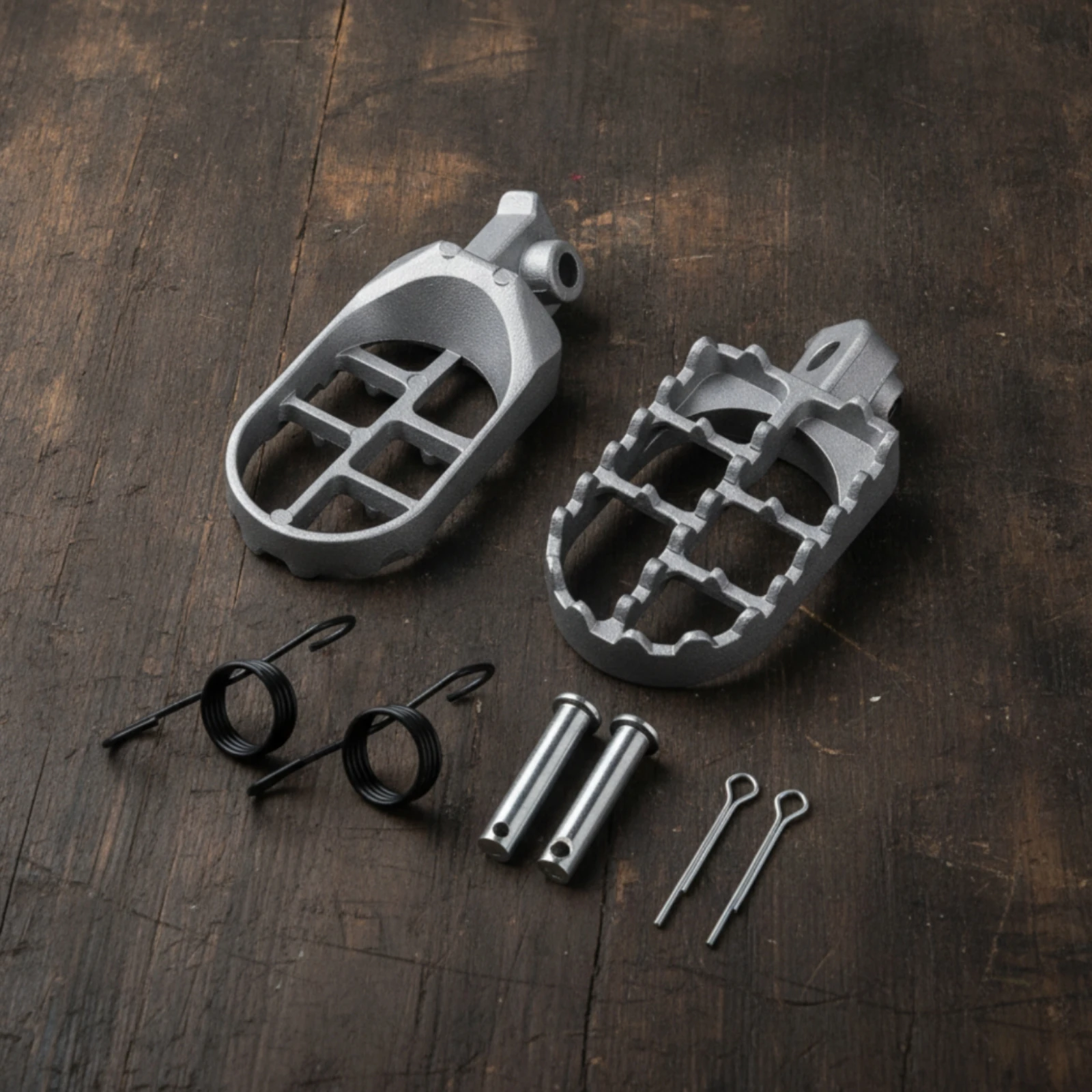 Motorcycle Foot Peg with Springs High Strength Dirt Bike Footrest with Pins Foot Peg Spring Kit Long-Lasting Hardware Practical