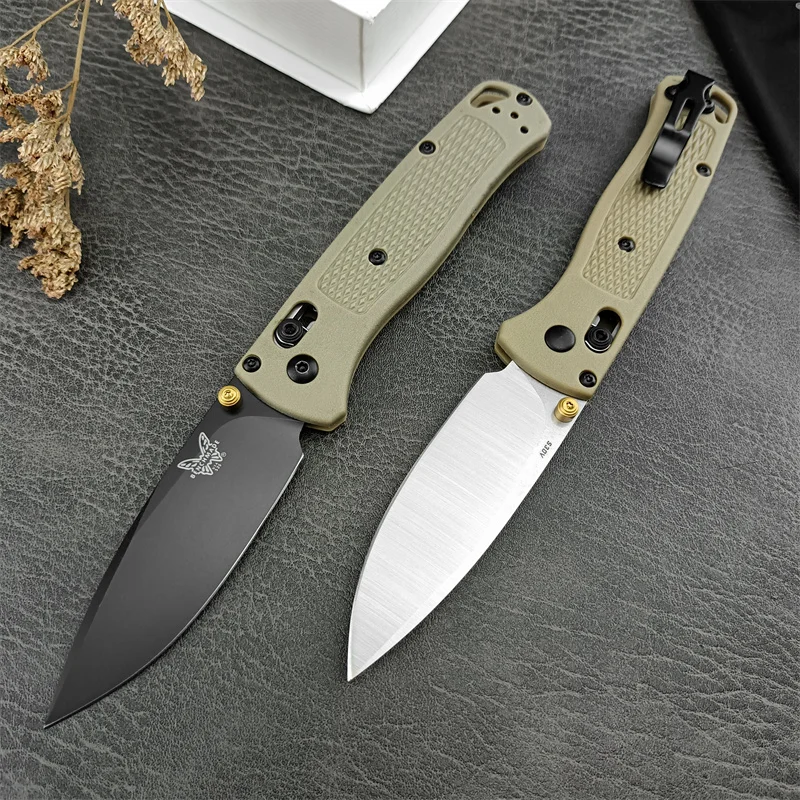 BM535 folding knife Nylon fiber handle 440C blade, outdoor tactical Hunting self-defense Hiking Utility EDC tool, men\'s gift