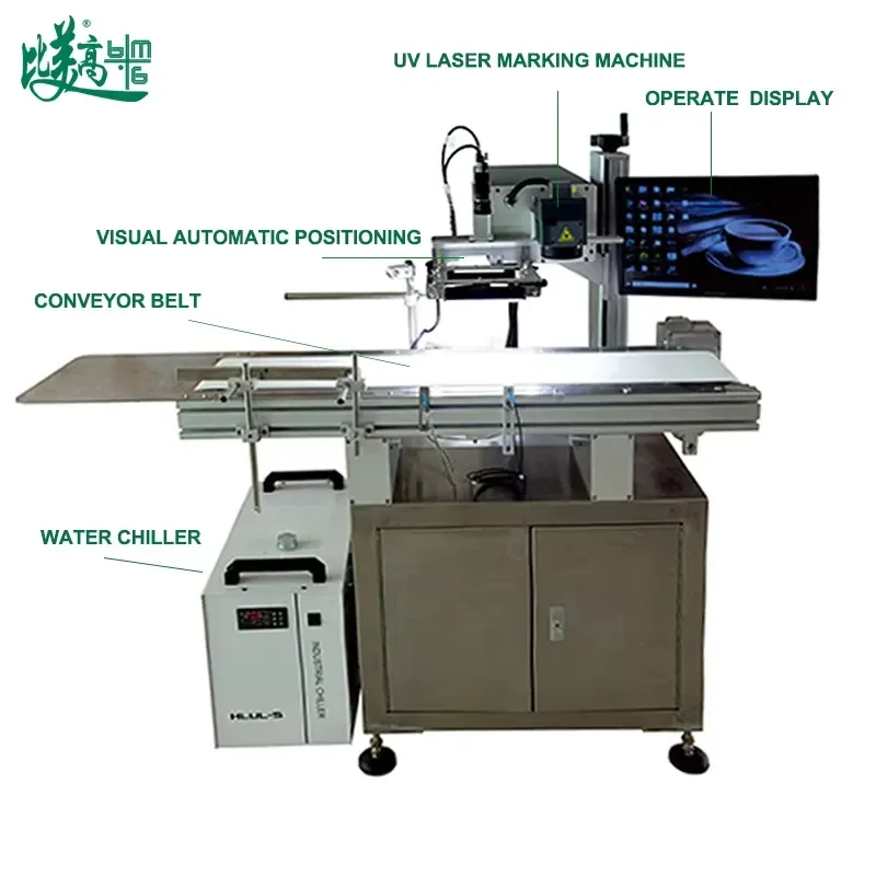 CCD Visual Positioning 5w 10w UV Marker Compact Conveyor Belt Type Non-Directional Automatic Positioning Marking