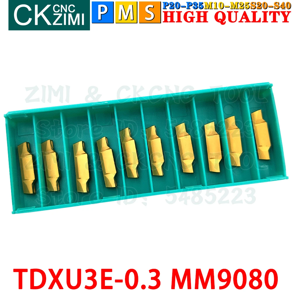 TDXU3E-0.3 MM9080 TDXU3E 0.3 Carbide Inserts Cutting Grooving Inserts Tools TDXU CNC Parting Metal Lathe Milling Turning Tools