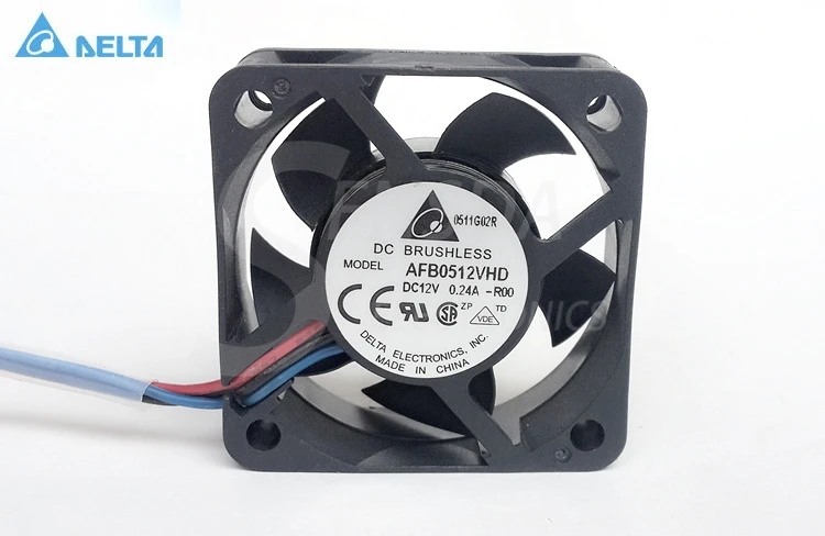 

Wholesale Original for delta AFB0512VHD -R00 5020 50mm 5cm DC 12V 0.24A 3-wire 3-Pin Alarm server cooling fans