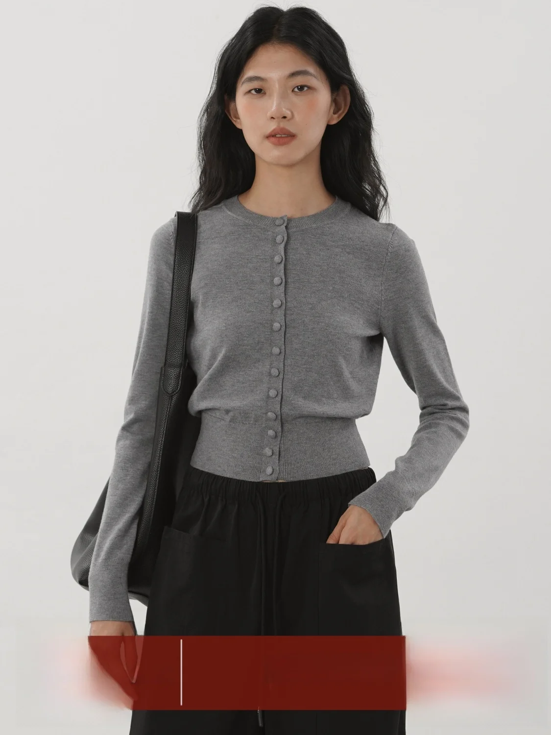 

EIGHTHMONTH Women's Slim Fit ort Knitted Open Cardigan Single Button Basic Sle Spring Casual Faion Long Sve Top