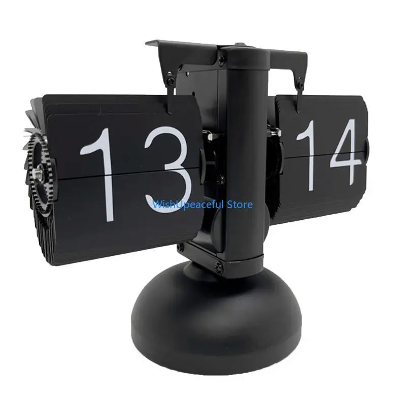 

34YA Automatic Digital Clock 24 Hours Table Stainless Steel Turn Page