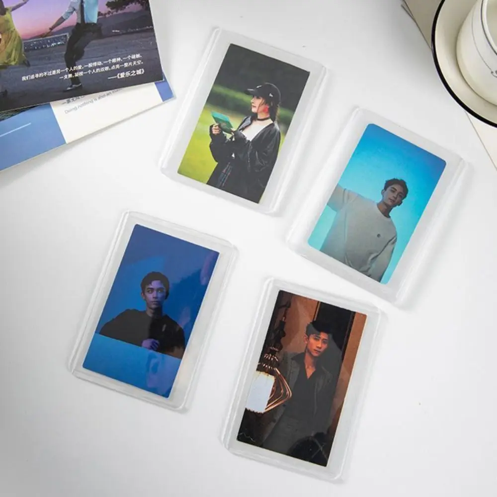 

New Transparent Photocard Holder PVC Anti-Scratch Idol Photocard Sleeves Moisture-proof Photo Protective Cover