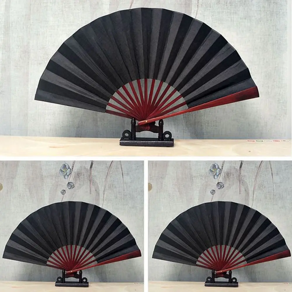 48cm Chinese Tai Chi Wedding Party Decor Kung Fu Fan Folding Stage Fan Plastic Bone Fan Yoga Fan