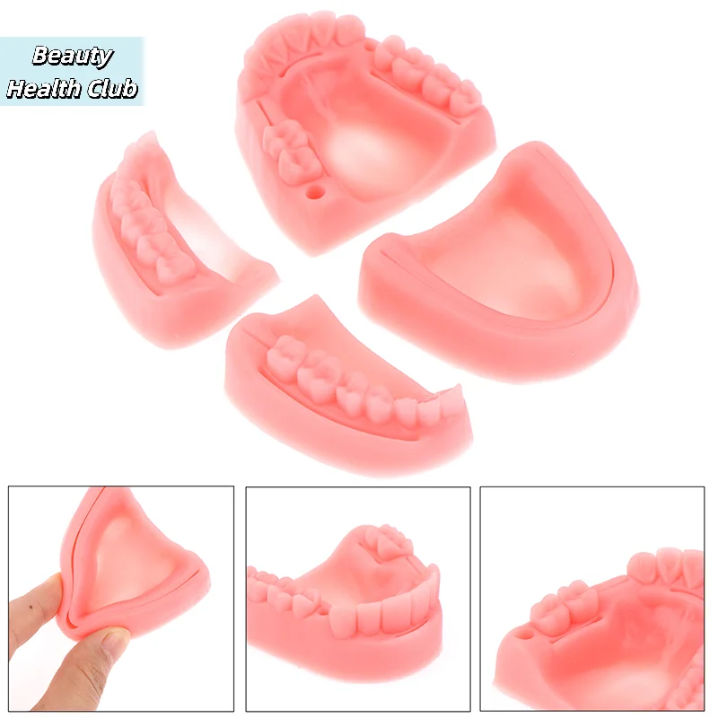 【4Pcs/set Suture Training Module Soft Gum Model Food-grade Silicone Dental Model Teaching Equipment】