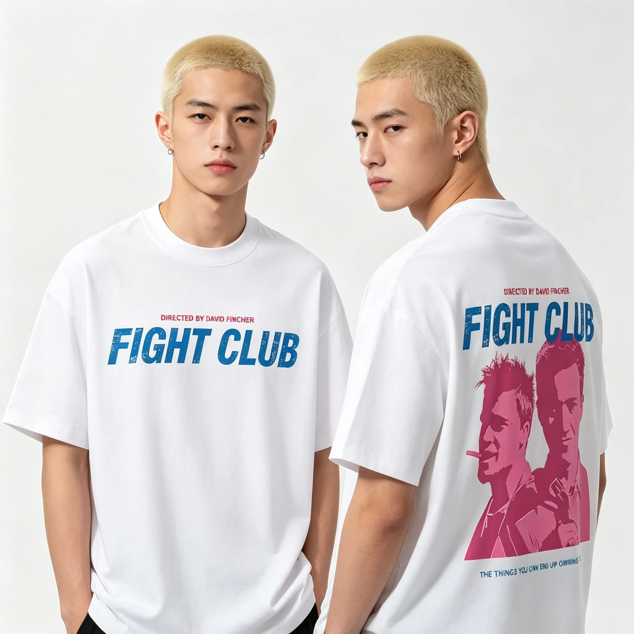 2026 Sommer Bestseller Film Fight Club Grafik T-Shirt Y2K Herren Damen Lässiges Vintage T-Shirt Hip Hop Streetwear Übergroßes T-Shirt – Detail 2