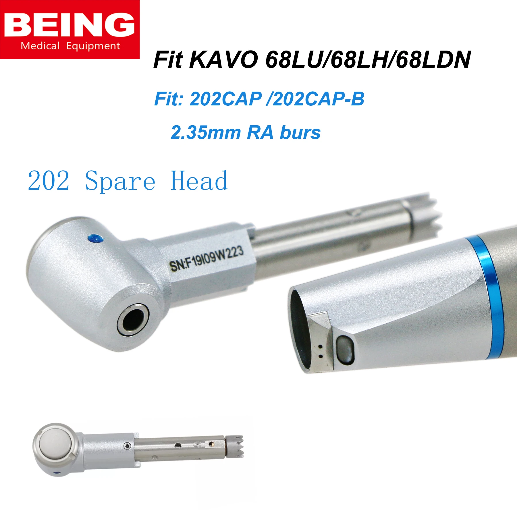

Для KAVO 68LU/68LH/68LDN низкоскоростная головка наконечника BEING 202CAP/202CAPB стоматологический угловой наконечник сменная головка