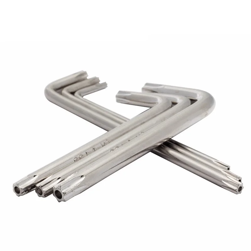 Chiave per bullone di sicurezza a prova di manomissione con testa Torx a sei lobi T10 T20 T25 T30 T40 T45 T50 Chiave terminale per scatola in lega di acciaio al carbonio