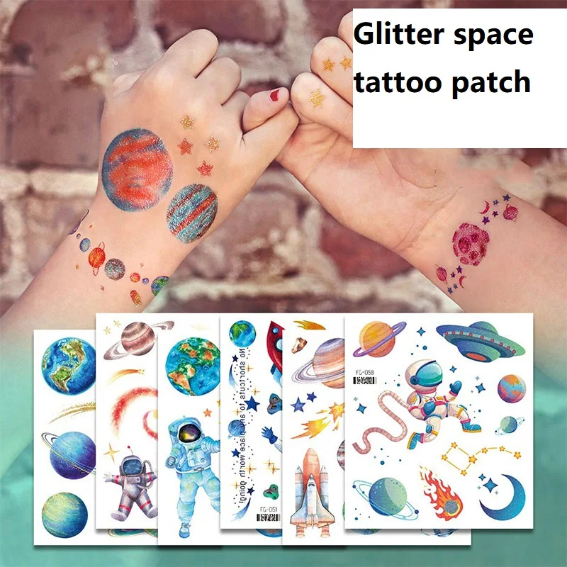 NEW 12PCS Waterproof Tattoos Temporary Fake Tattoo Stickers for Kids Festival Glitters Face Children's Temporary Tattoos ZS315