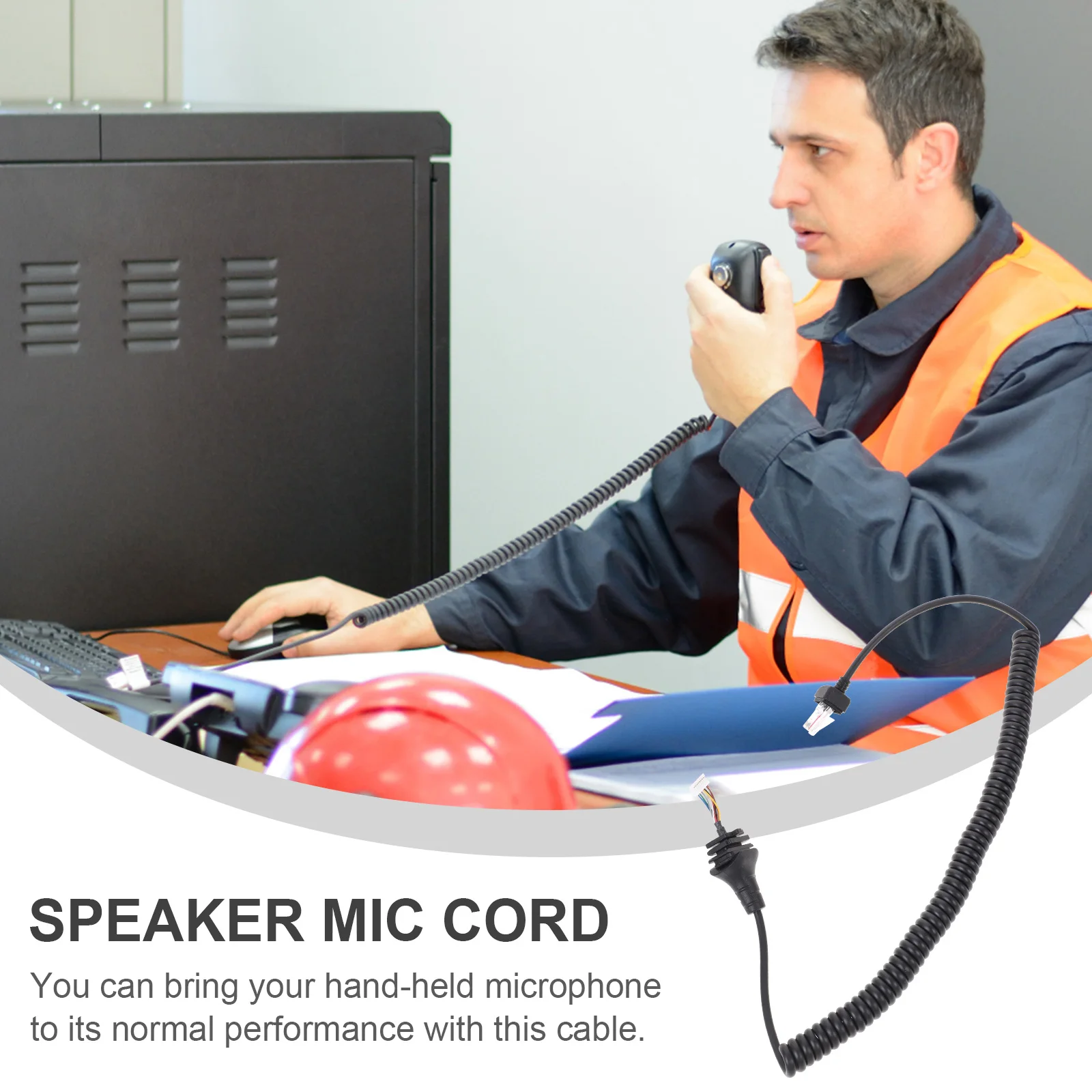 

High Quality Handheld Microphone Cable For Car Radio Repair Spring Coil Rj45 Connector Replacement Audio Wire Cord Durable