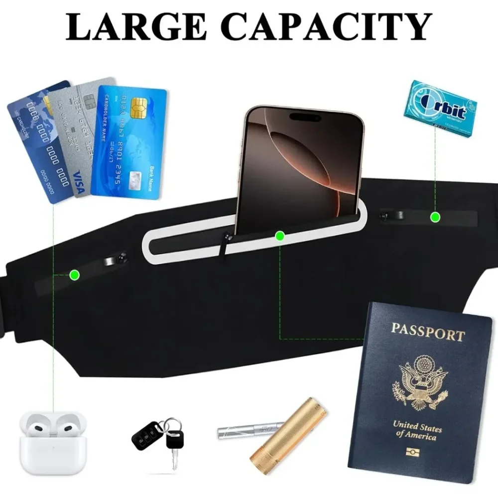 الرياضة الخصر حزمة حزمة مراوح المحفظة قابل للتعديل الرجال النساء تشغيل الحقيبة حزام حامل هاتف محمول الصالة الرياضية بوم حقيبة للركض السفر