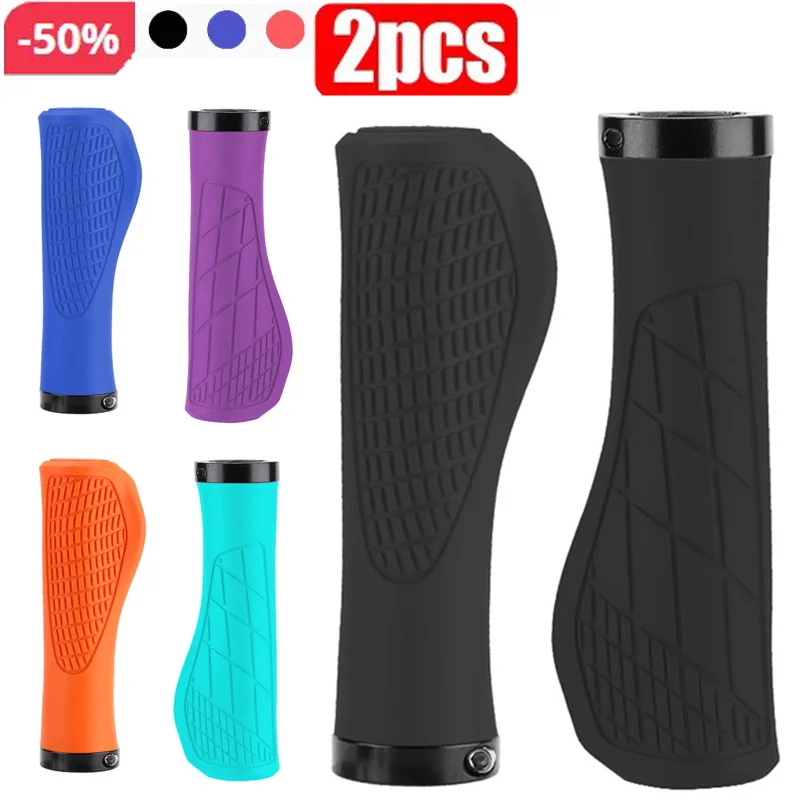 Anti-Slip Bicycle Grips Soft Rubber For MTB Mountain Bike Shockproof Handlebar Cover Lock On Ergonomic Cycling Handle Bar Parts