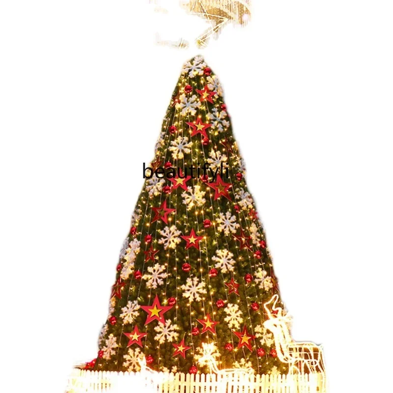 ss newShopping mall 4 meters with decorative Christmas tree 5 meters large scene frame Christmas tree outdoor Christmas tree