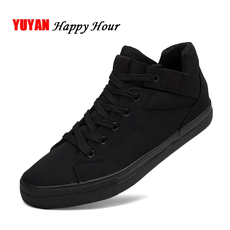 Zapatos de deporte de lona para hombre, zapatillas casuales a la moda, transpirables y de estilo clásico, color negro, blanco