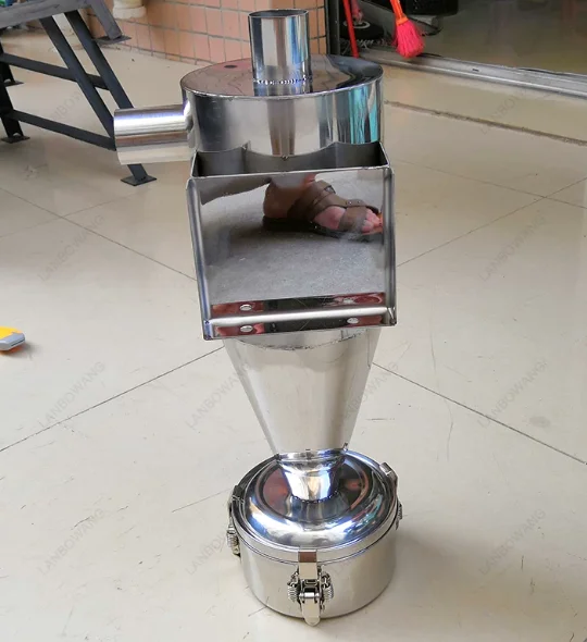50mm Caliber Cyclone Dust Collector Stainless Steel Air Intake Exhaust Filter Material Suction Feeder