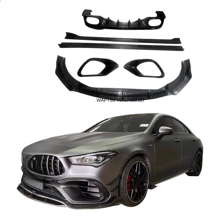 

Factory Directly Price! for CLA Class W118 CLA45 Upgrade to FD Style Carbon Fiber Front Lip Rear Diffuser Side Skirts