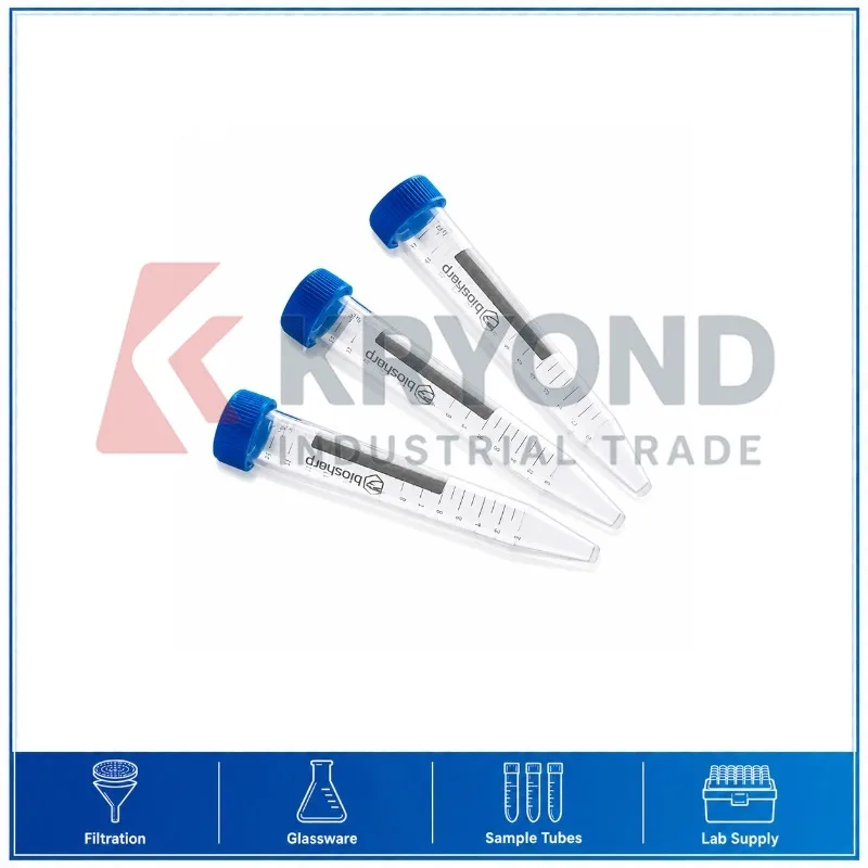 Plastic Screw Cap Centrifuge Tube Conical Bottom Graduated 25pcs 50pcs Laboratory Sample Collection Containers Research Use Sets