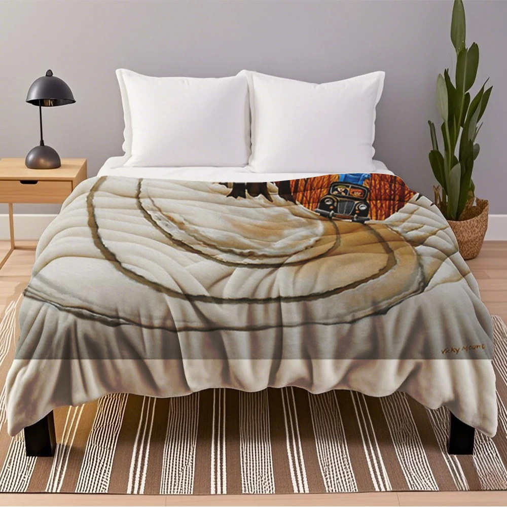 

Flannel Soft Multi-Use Blanket Going On Holiday Mid-Century Modern Hospitality Bedding Duvet Cover Machine-Washable Blankets