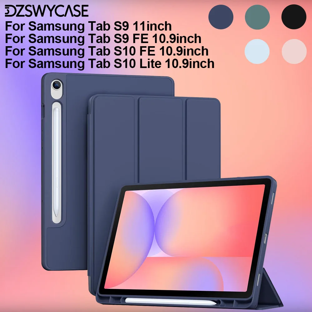 Coque pour tablette Samsung Galaxy Tab S10/S9 FE / S10 Lite 10,9 pouces / S9 11 pouces, housse de protection ultra fine avec veille/réveil automatique Coque pour tablette Samsung Galaxy Tab S10/S9 FE / S10 Lite 10,9 pouces / S9 11 pouces, housse de protection ultra fine avec veille/réveil automatique