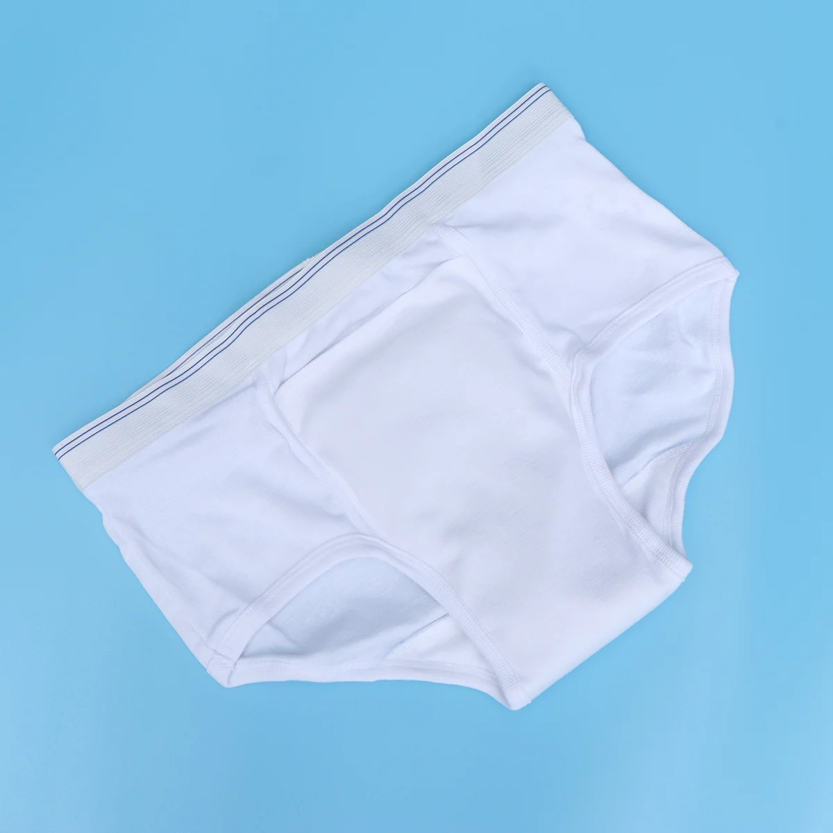 

Mens Incontinence Briefs Leakproof Cotton Urine Briefs Waterproof Front Absorbent Pad Underwears Reusable Briefs- Size ( White )