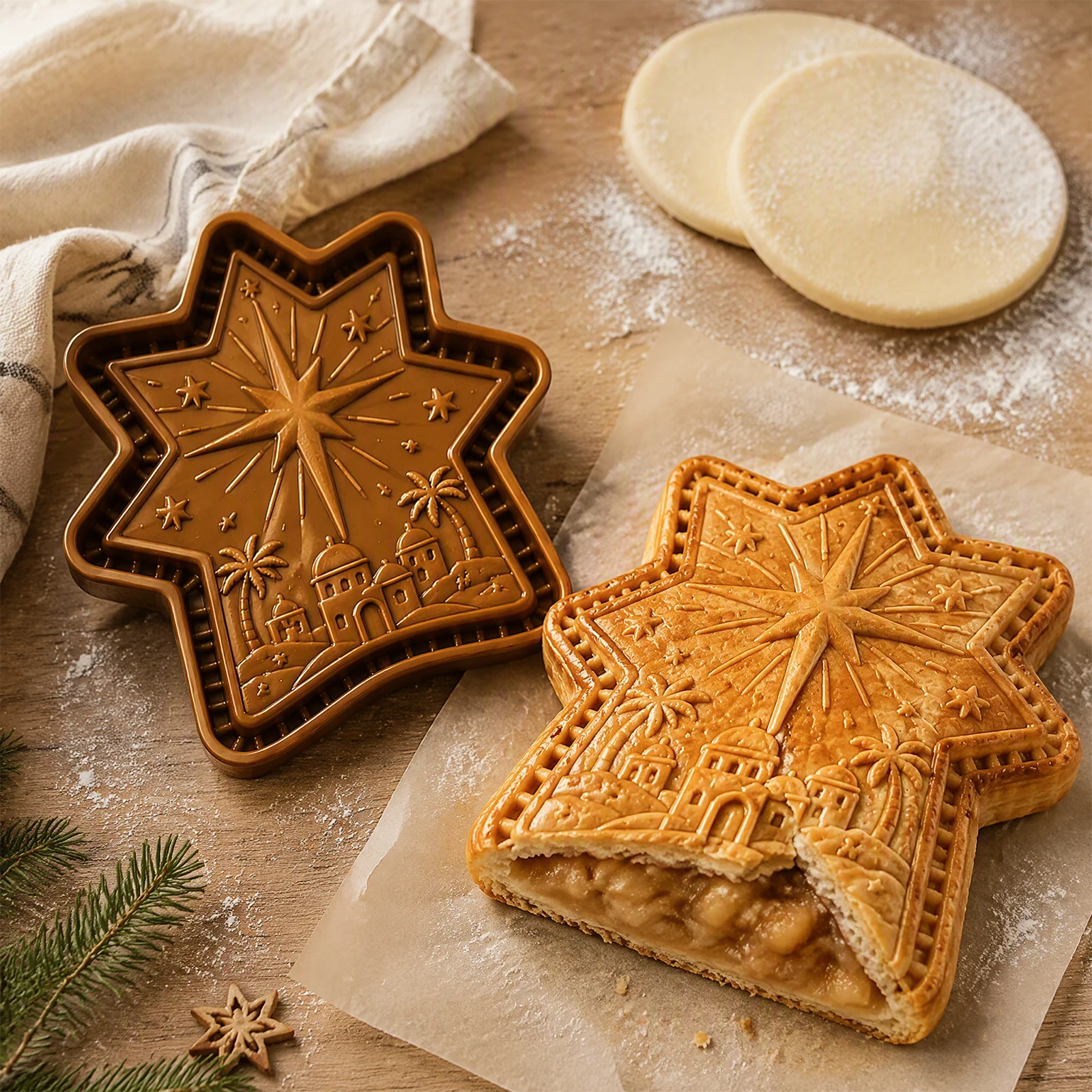 Mini Pie Molds Set 3D Faith Christmas Hand Pie Pastry Pocket Cutter Baking Tool