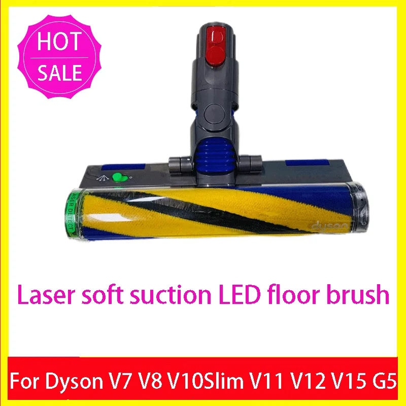 Original Laser floor Brush Dyson V11 V15 V10 V8 V7 V10 Ultra-thin V12 G5 Laser soft suction LED floor brush accessories