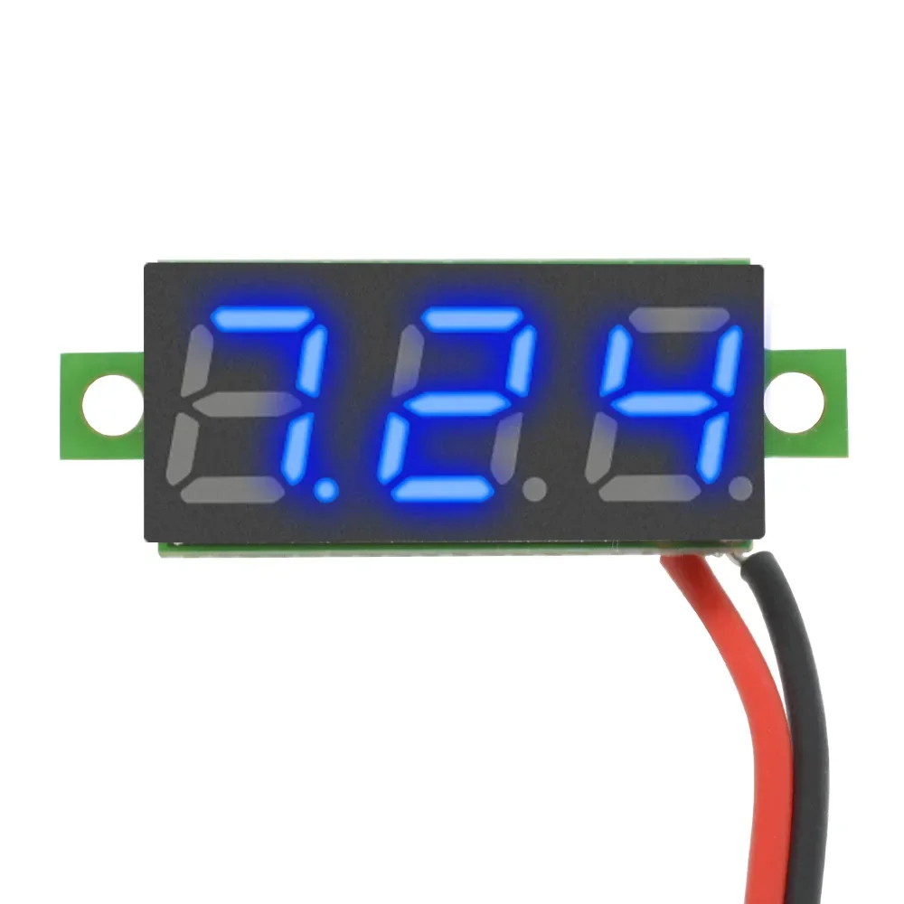 5-30V Voltage Meter Auto Car Mobile Power Voltage Tester Detector Red Green Blue Yellow 0.28 Inch DC LED Digital Voltmeter