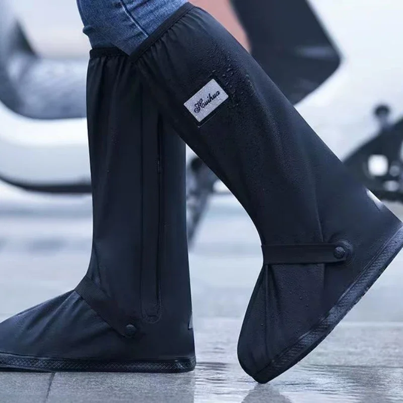 Rainproof Shoe Cover Anti Slip Thickened Wear-resistant Outdoor Sand Resistant High Cylinder Riding Boots Cover in Rainy Days