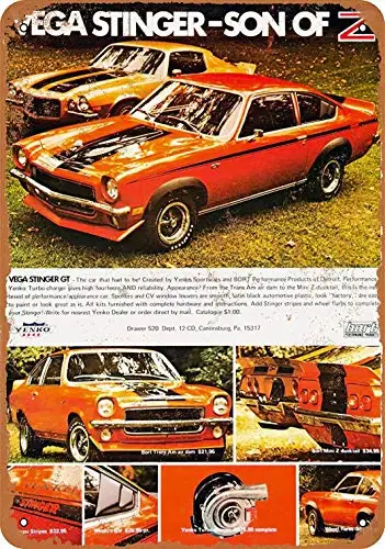 Fsdva Yenko Bort Vega Stinger Retro Wall Sign   Tin Decor