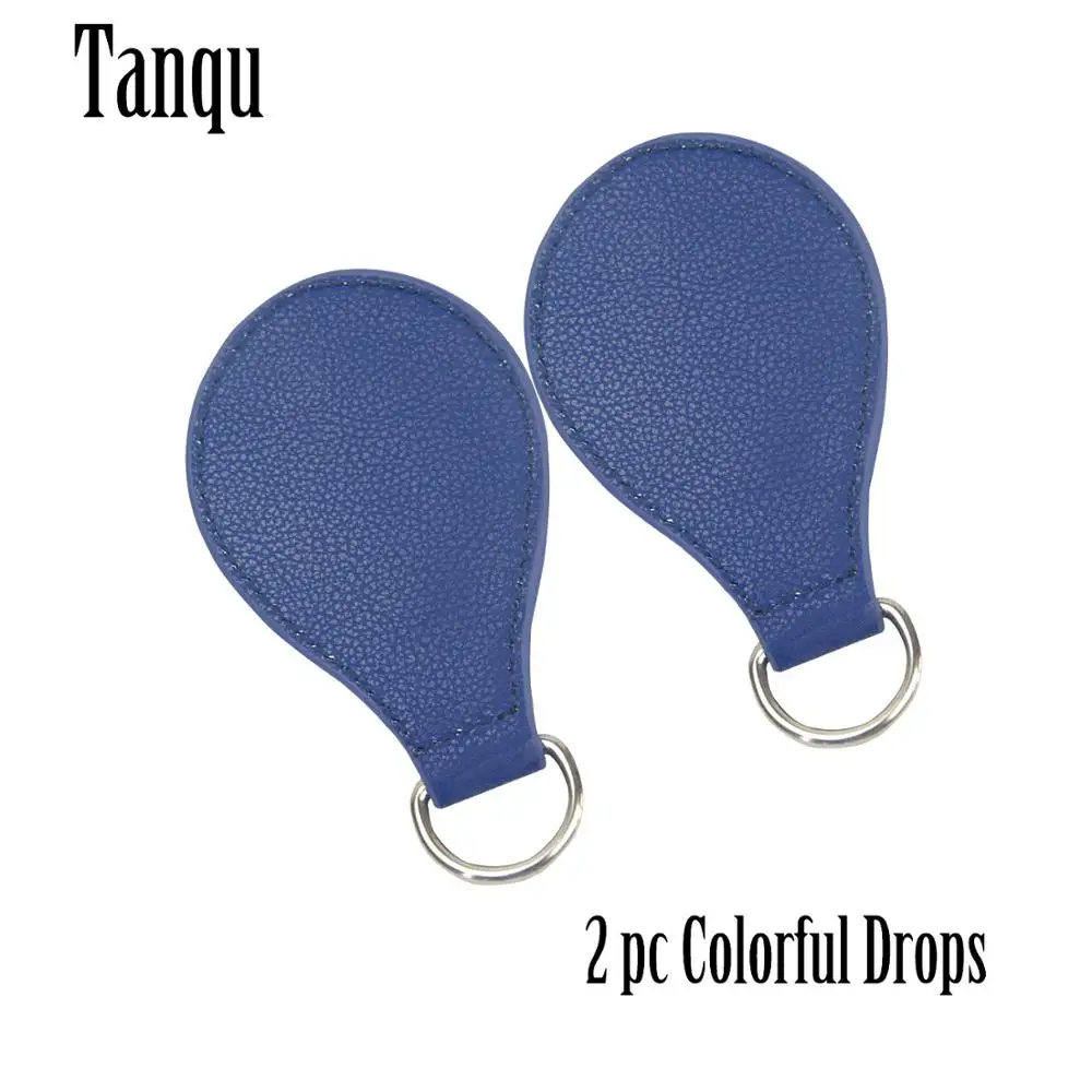 

TANQU New Upgraded Edge Painting 1 Pair 2 Pc Shiny Drop End for Obag Handle PU Drop Attachment for O Bag Obasket DIY Women Bag