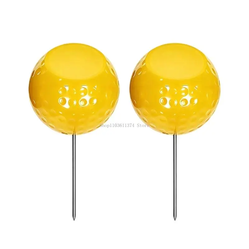 Golf Course Markers for Practice Ground Use, 2 Pack Ball Ground Stakes with Clear Grass Field Guidance