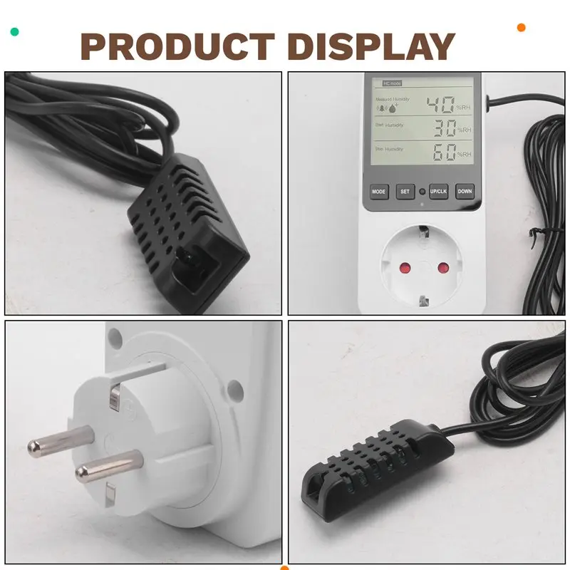 [B17B!】 Humidity Controller, Temperature Controller Socket 230 V, Temperature Switch, Socket Thermostat Switch EU Plug