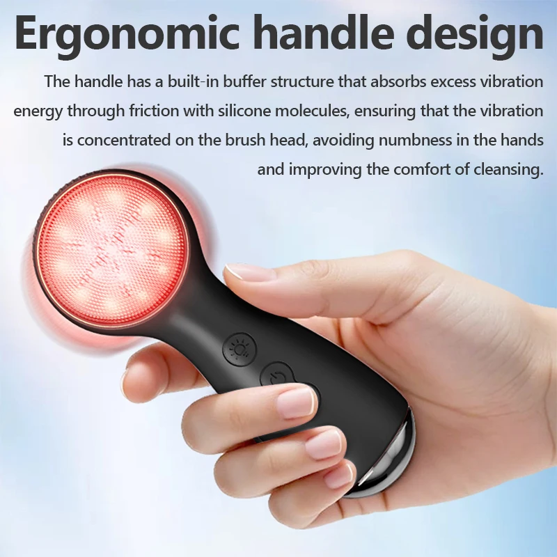 7 Colors Facial Cleansing Brush Exfoliating Waterproof Face Deep Cleaning Scrubber Hot Compress Virbration Massage Beauty Care