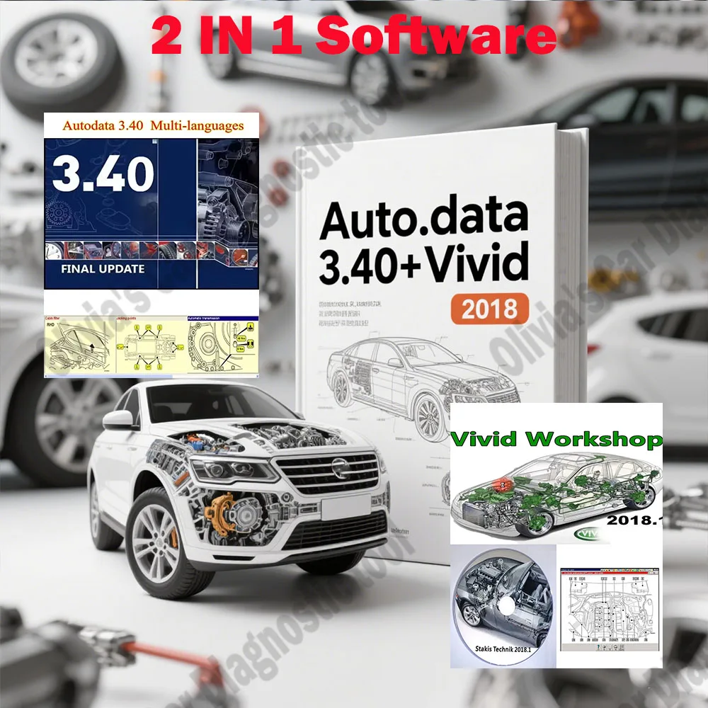 

Vivid 2018 Workshop Data Atris-Stakis Technik Multi languages+ AutoData 3.40 Spanish OBD2 Scanner Software Car accessories Tools