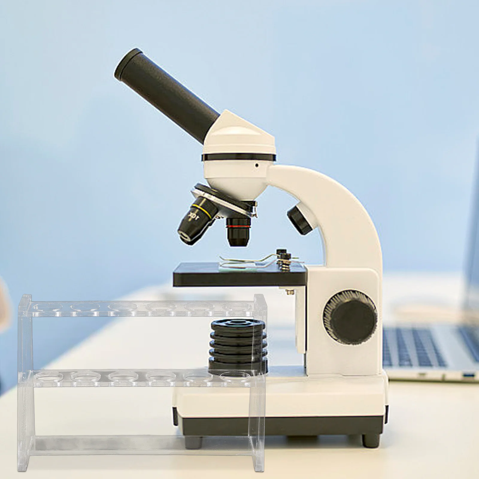 

Test Tube Rack Transparent Durable Acrylic Double Layer Stable Structure Sampling Tube Holder Laboratory Test Tubes Display