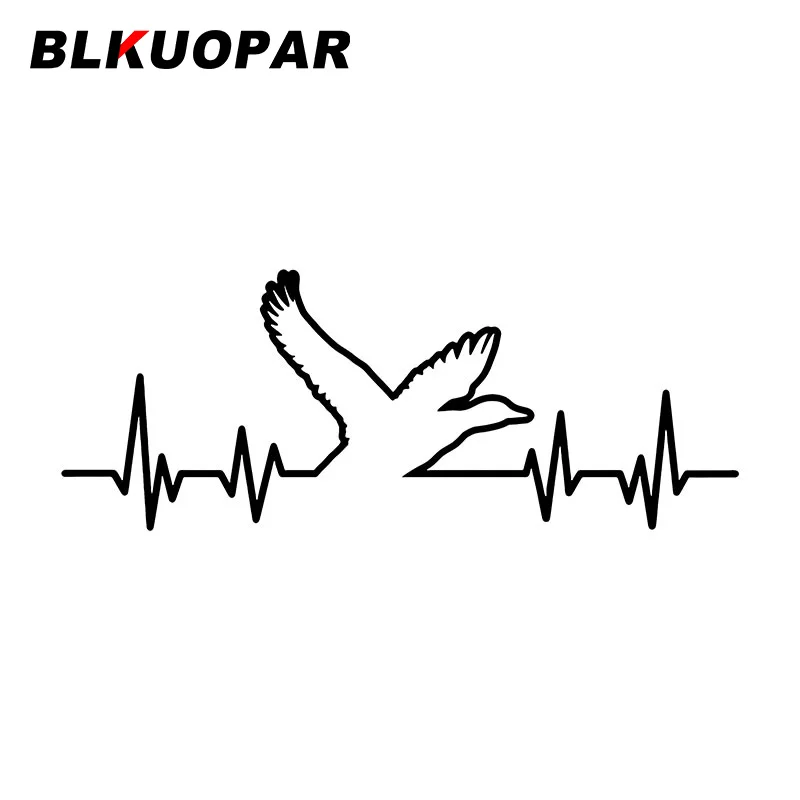 

BLKUOPAR Таблица сердцебиения чайки, автомобильные наклейки, креативные наклейки с животными, устойчивые к царапинам высечки, водонепроницаемая наклейка на багажник JDM