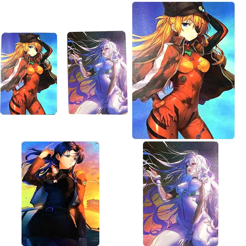 

3Pcs/set Neon Genesis Evangelion Asuka Langley Soryu DIY Homemade Flash Card Christmas Birthday Gift Game Toys Collection Card